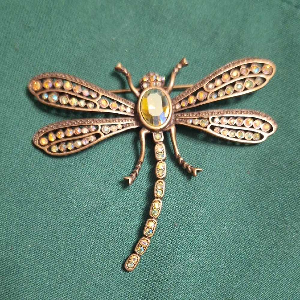 Kirks Folly Multicolor Dragonfly Brooch